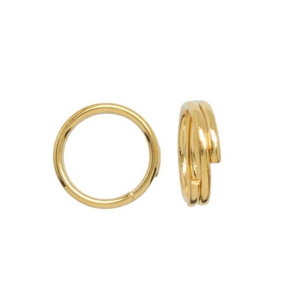 Twelve 14K Gold Plate 6mm Split Rings Cousin Gold Elegance---New in Package